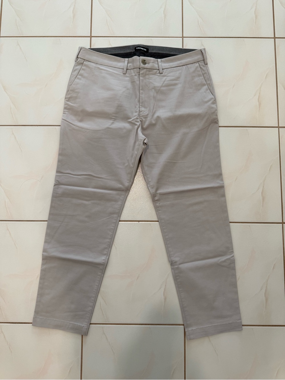 EXPRESS Slim Comfort Waist Hyper Stretch Chino - Light Grey